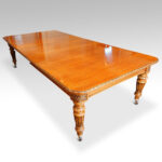 Victorian oak extending dining table