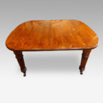 Victorian oak extending dining table - Image 5
