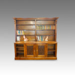 Victorian oak library bookcase - Image 3