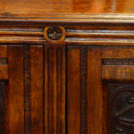 Victorian oak library bookcase - Image 2