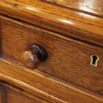 Victorian oak partners desk - Image 9