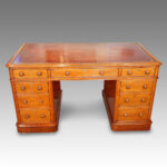 Victorian golden oak pedestal desk Now Sold