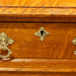 Victorian oak pedestal desk - Image 12