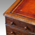 Victorian oak pedestal desk - Image 10