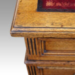 Victorian oak pedestal desk - Image 11