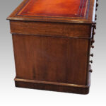 Victorian oak pedestal desk - Image 8