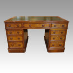 Victorian oak pedestal desk - Image 11