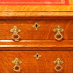 Victorian oak pedestal desk - Image 7