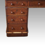 Victorian oak pedestal desk - Image 4