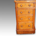 Victorian golden oak pedestal desk Now Sold - Image 7