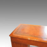 Victorian honey oak pedestal desk - Image 5