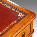 Victorian golden oak pedestal desk Now Sold - Image 6