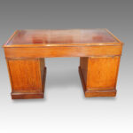 Victorian golden oak pedestal desk Now Sold - Image 2