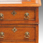 Victorian honey oak pedestal desk - Image 9