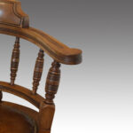Victorian oak desk chair - Image 7