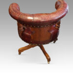 Victorian oak revolving desk chair - Image 3