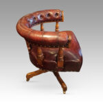 Victorian oak revolving desk chair - Image 2