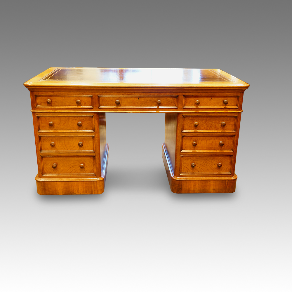 Victorian-oak-small-partners-desk.jpg Victorian oak small partners desk Now Sold - Image 1