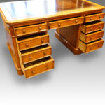 Victorian oak small partners desk Now Sold - Image 6