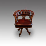 Victorian oak swivel desk chair - Image 10