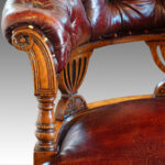 Victorian oak swivel desk chair - Image 8
