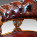 Victorian oak swivel desk chair - Image 6
