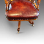Victorian oak swivel desk chair - Image 3