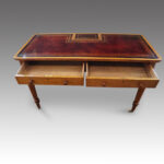 Victorian oak writing table - Image 2