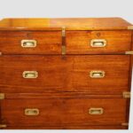 Victorian officers teak military chest - Image 3