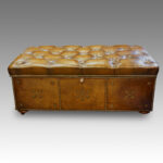 Victorian leather ottoman - Image 5