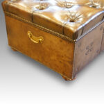 Victorian leather ottoman - Image 4