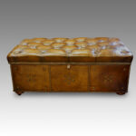 Victorian leather ottoman