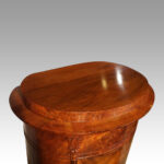 Victorian walnut oval drinks cabinet - Image 2