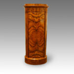 Victorian burr walnut pillar box cabinet