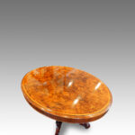 Victorian inlaid walnut oval dining table - Image 8