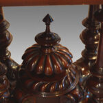 Victorian inlaid walnut oval dining table - Image 4