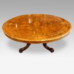 Victorian inlaid burr walnut coffee table