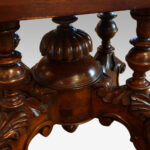 Victorian inlaid burr walnut coffee table - Image 9