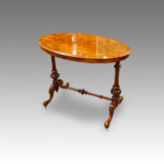 Victorian oval inlaid walnut stretcher table Now Sold