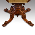 Victorian oval walnut work table - Image 3