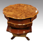 Victorian oval walnut work table - Image 2