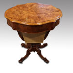 Victorian oval walnut work table - Image 6
