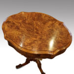 Victorian oval walnut work table - Image 4