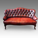 Victorian leather club sofa
