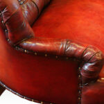 Victorian leather club sofa - Image 9