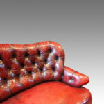 Victorian leather club sofa - Image 8