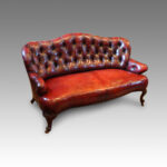 Victorian leather club sofa - Image 7