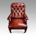 Victorian leather easy chair