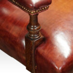 Victorian leather easy chair - Image 7