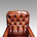 Victorian leather easy chair - Image 5